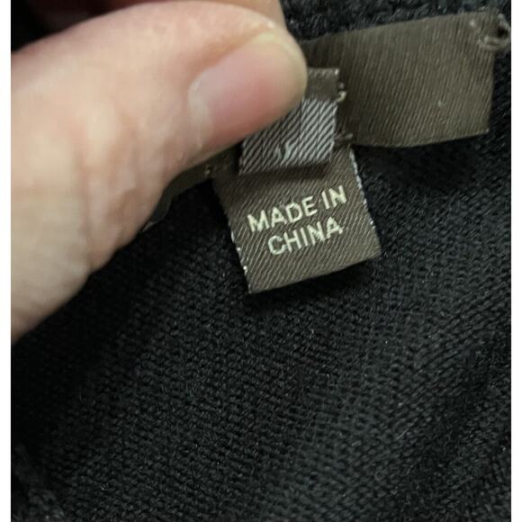 Vera Wang Authenticated Black Wool Silk Front Long Sleeve Sweater Sz Sm - Picture 6 of 10